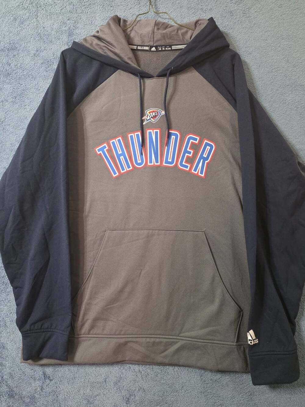OKC Thunder Hoodie 2XL Men’s Adidas Long Sleeve Hooded Oklahoma City NBA XXL
